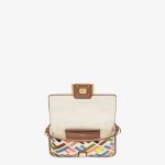 Baguette Mini Canvas Bag With Multicolor FF Embroidery - Image 4